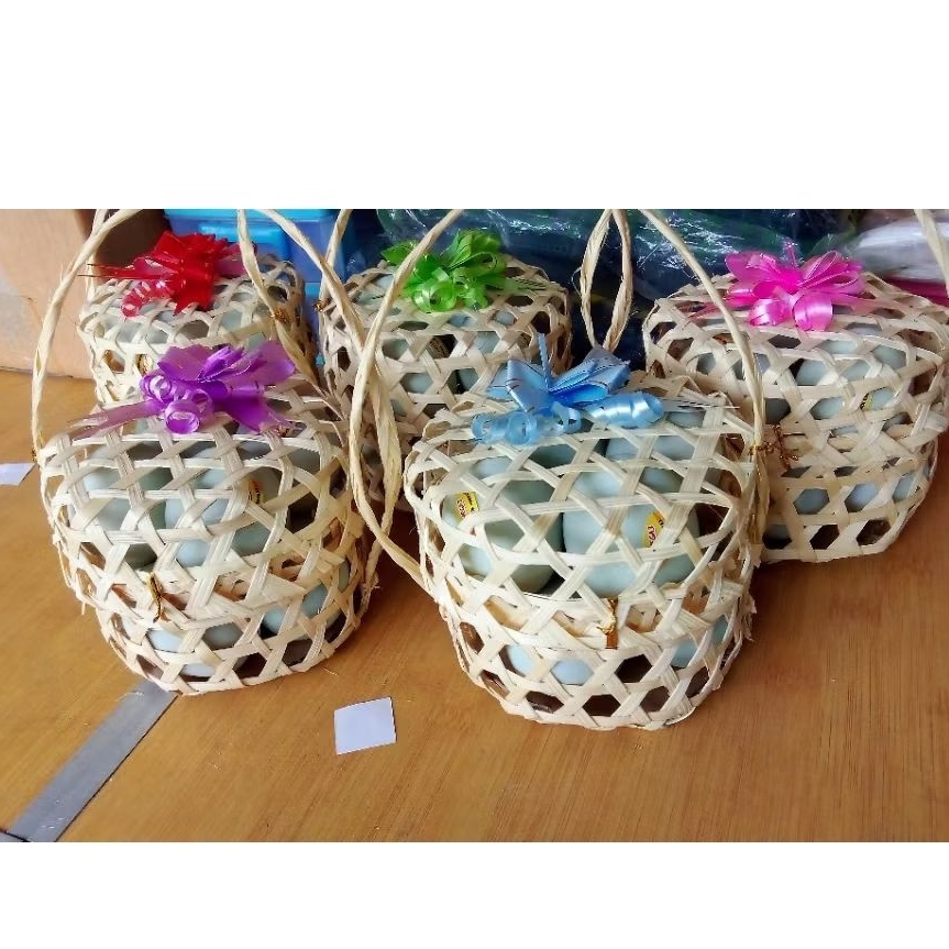 

Telur asin packaging kranjang bulat isi 7 btr