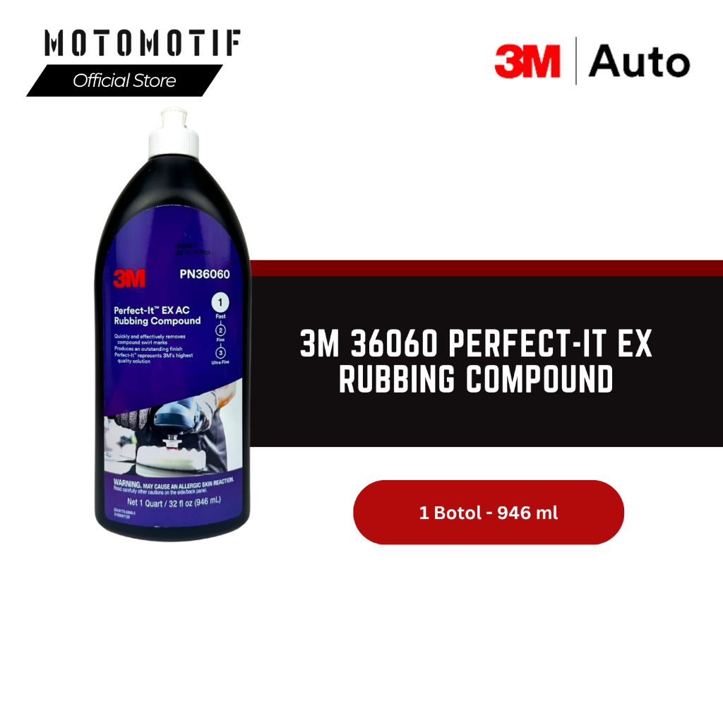 3M 36060 Perfect-it EX Rubbing Compound - Kompon Untuk Body Repair Mobil