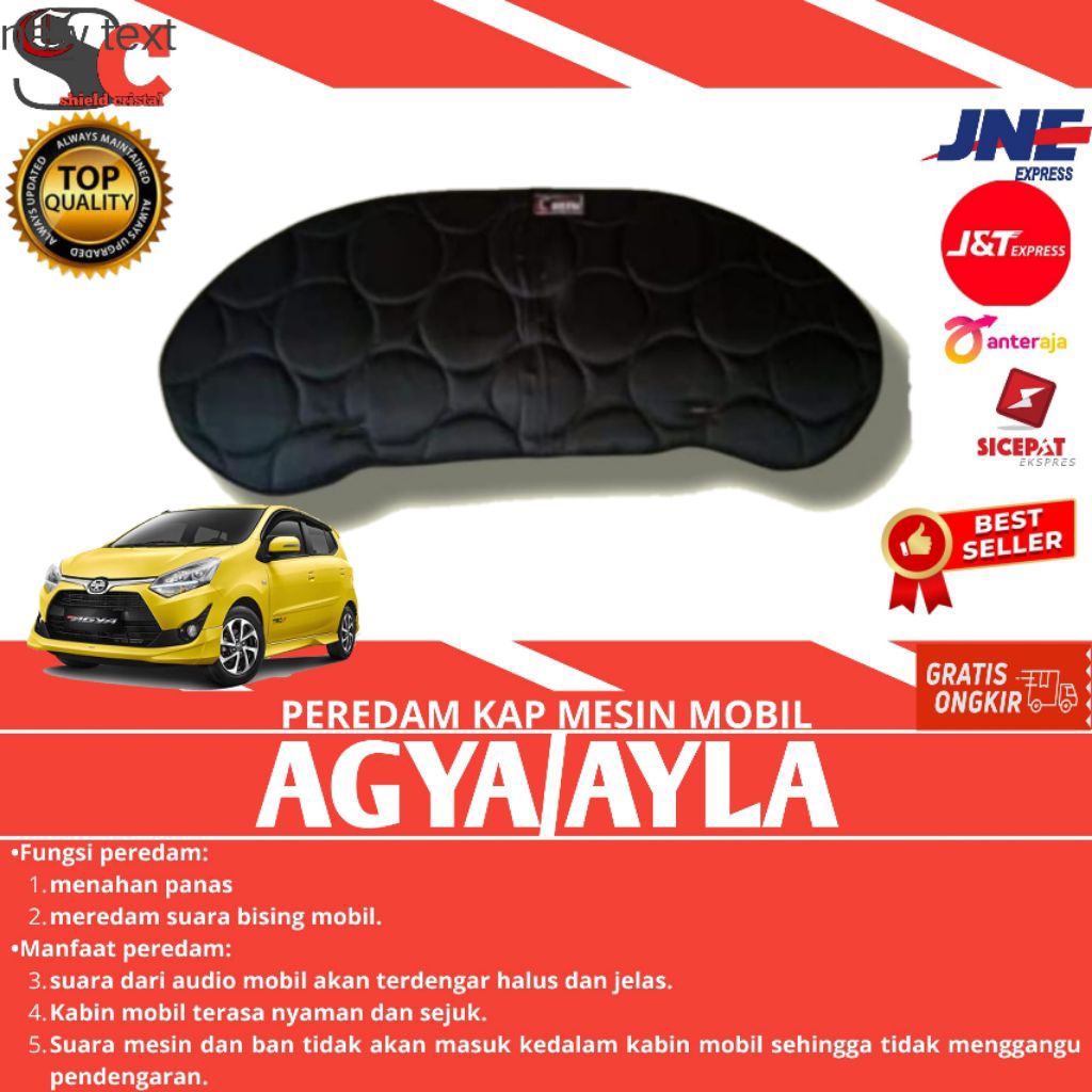 peredam kap mesin mobil AGYA/AYLA