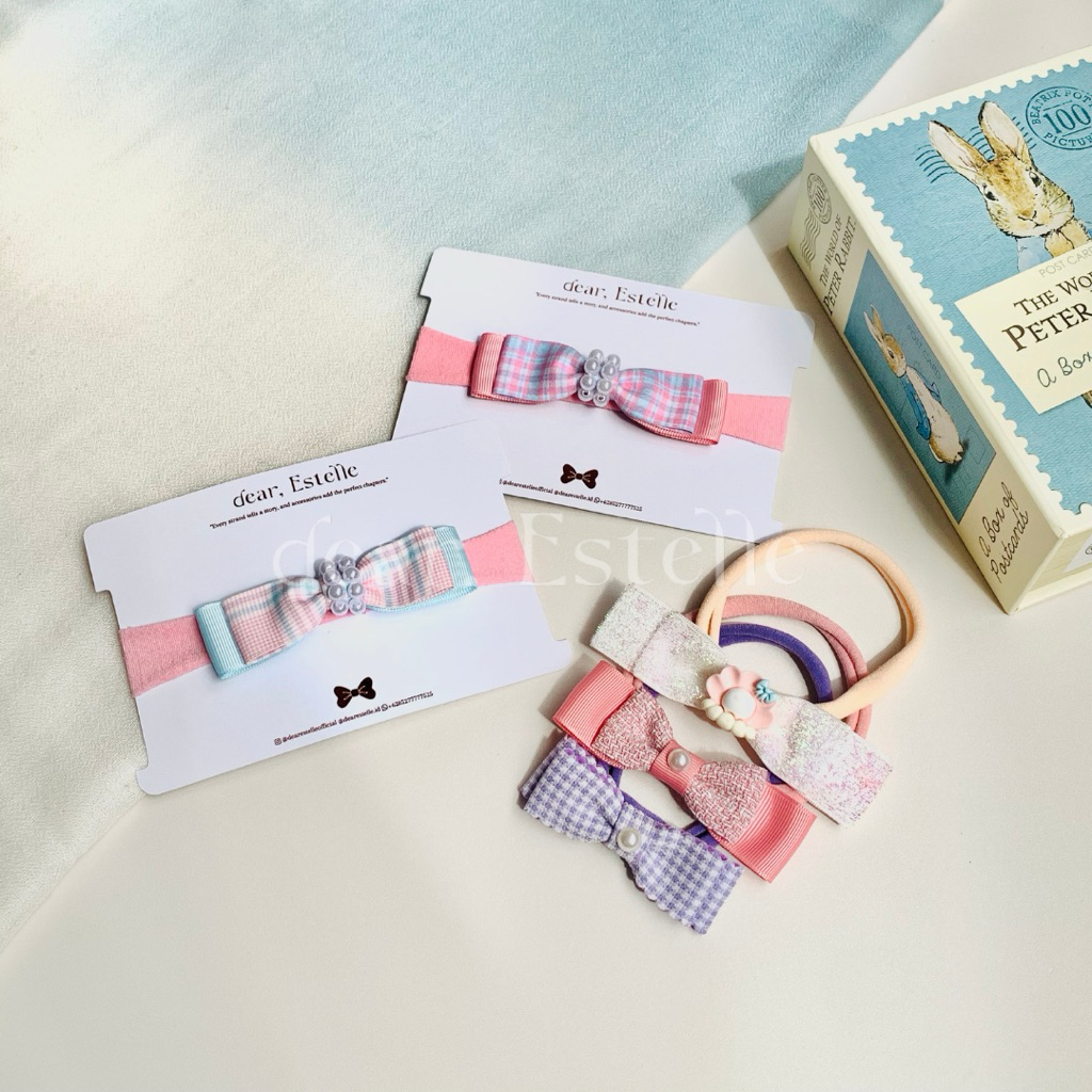 DEAR ESTELLE Baby Headband Ribbon | Bandana Baby | Bando Baby | Bando Anak | Headband Korea