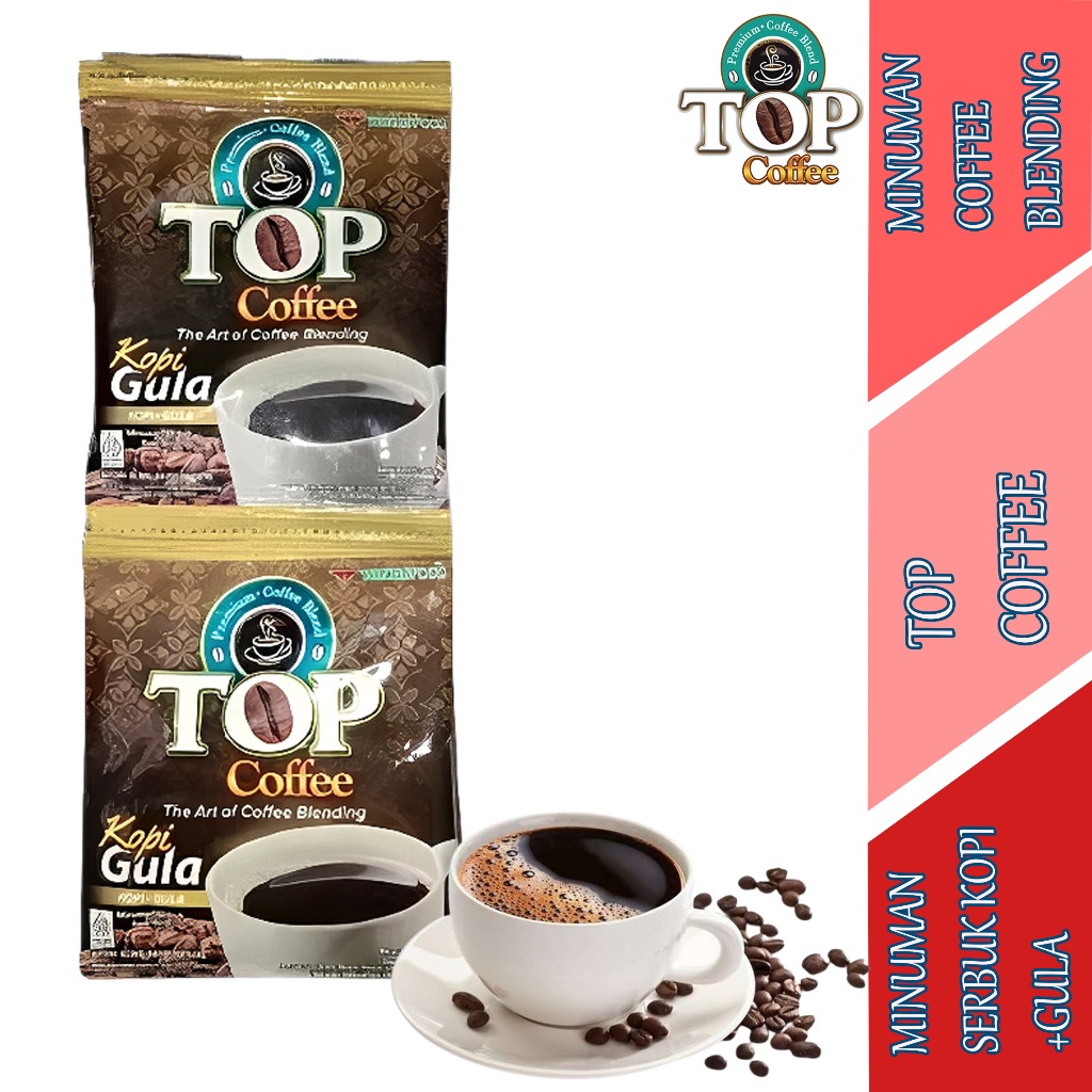 

Minuman Coffee Blending - Top Coffee - Minuman Serbuk Kopi+Gula - Isi 12 Renceng