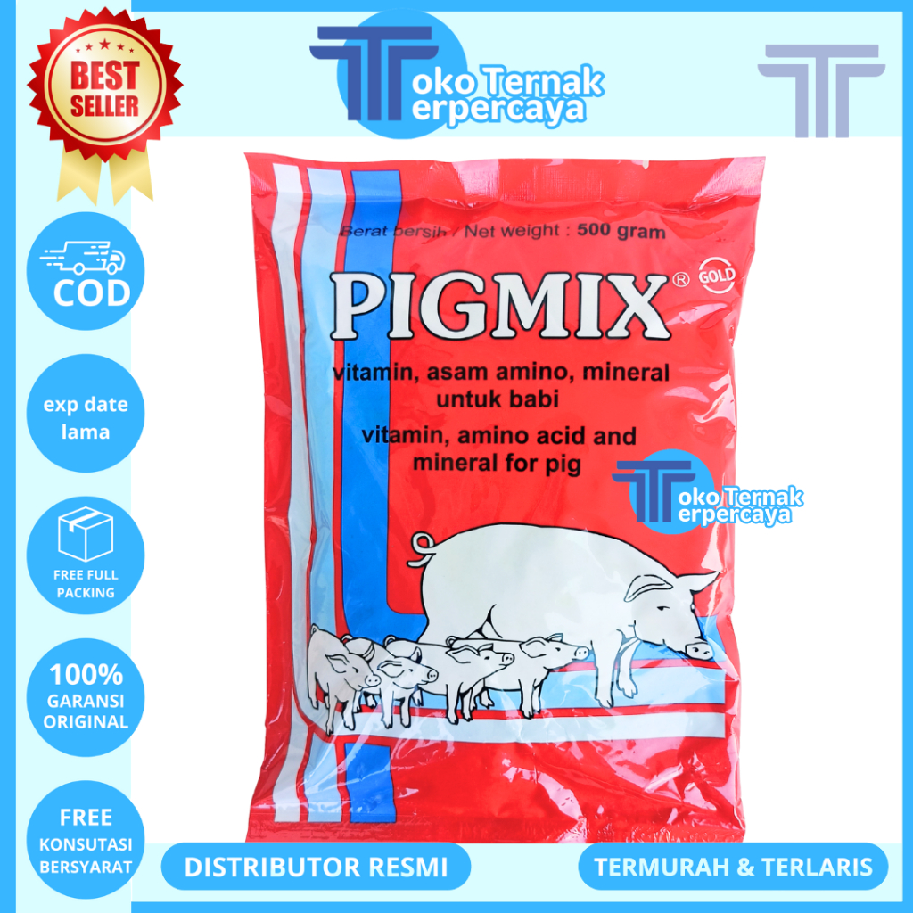 PIGMIX 500 GRAM MEDION - Premix Babi Vitamin Asam Amino Mineral Komplit - Premix Mineral Babi