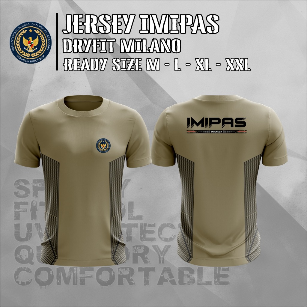 Kaos Imipas Bahan Jersey / Kaos Imipas Bahan Dryfit Milano Premium / kaos Jersey Imipas / Kaos Jerse