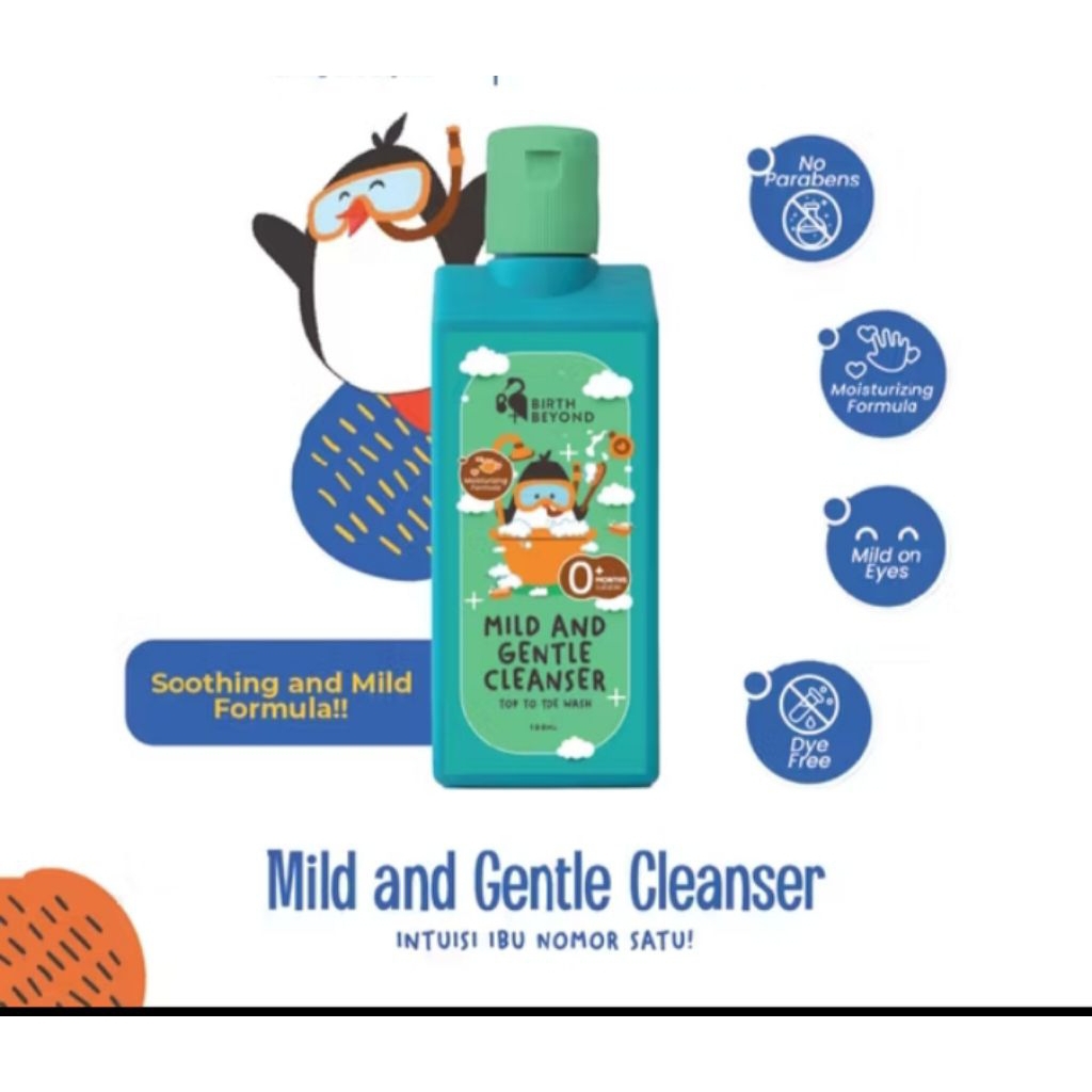 birth beyond mild and gentle cleanser top toe wash 100ml