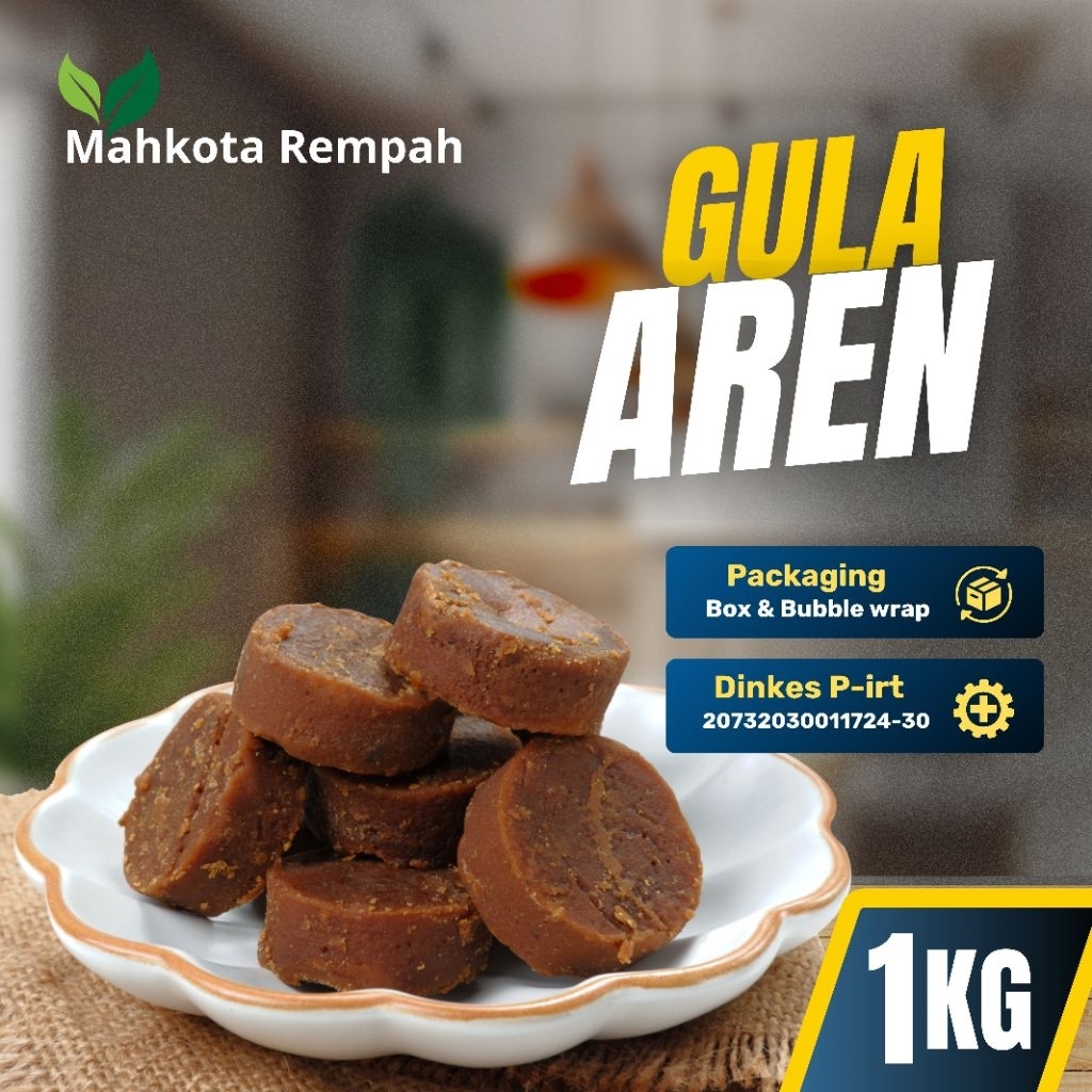 

Gula Aren 100% Alami / Nira Aren Kawung Asli Organik 1 kg