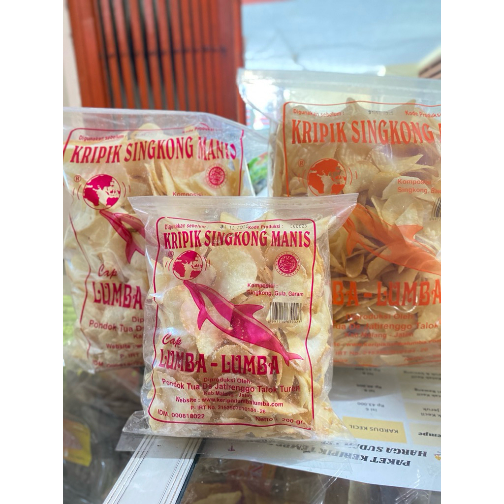 

kripik singkong lumba lumba manis asin