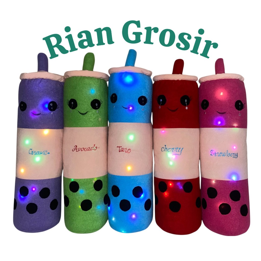 BONEKA MILK TEA GULING BOBA LED MURAH
