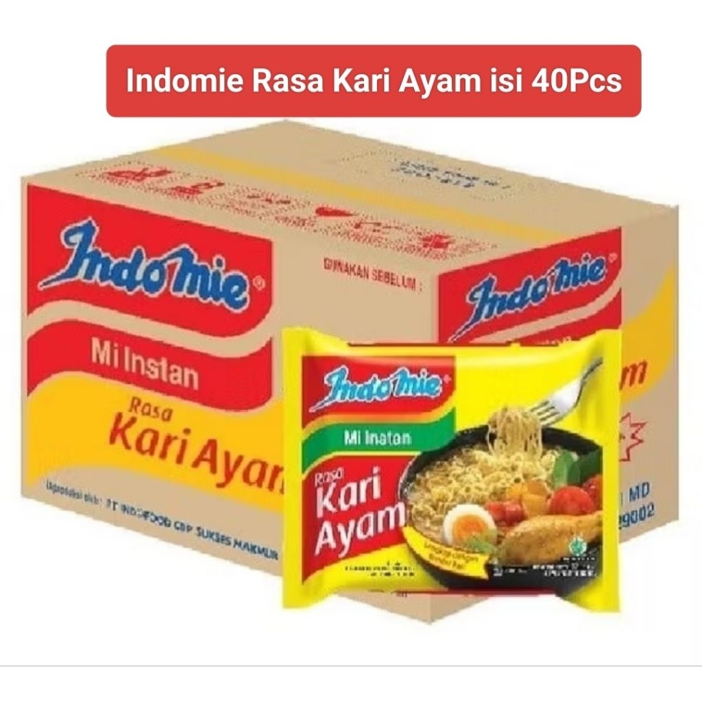 

Indomie Kuah Rasa Kari Ayam 1Dus isi 40 pcs