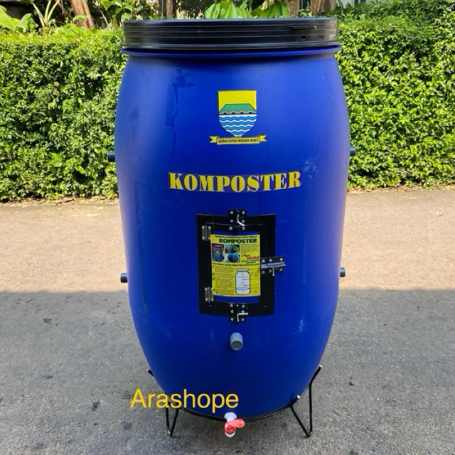 Tong komposter 120 liter FREE Kaki /sampah organik/pupuk/tong plastik HDPE