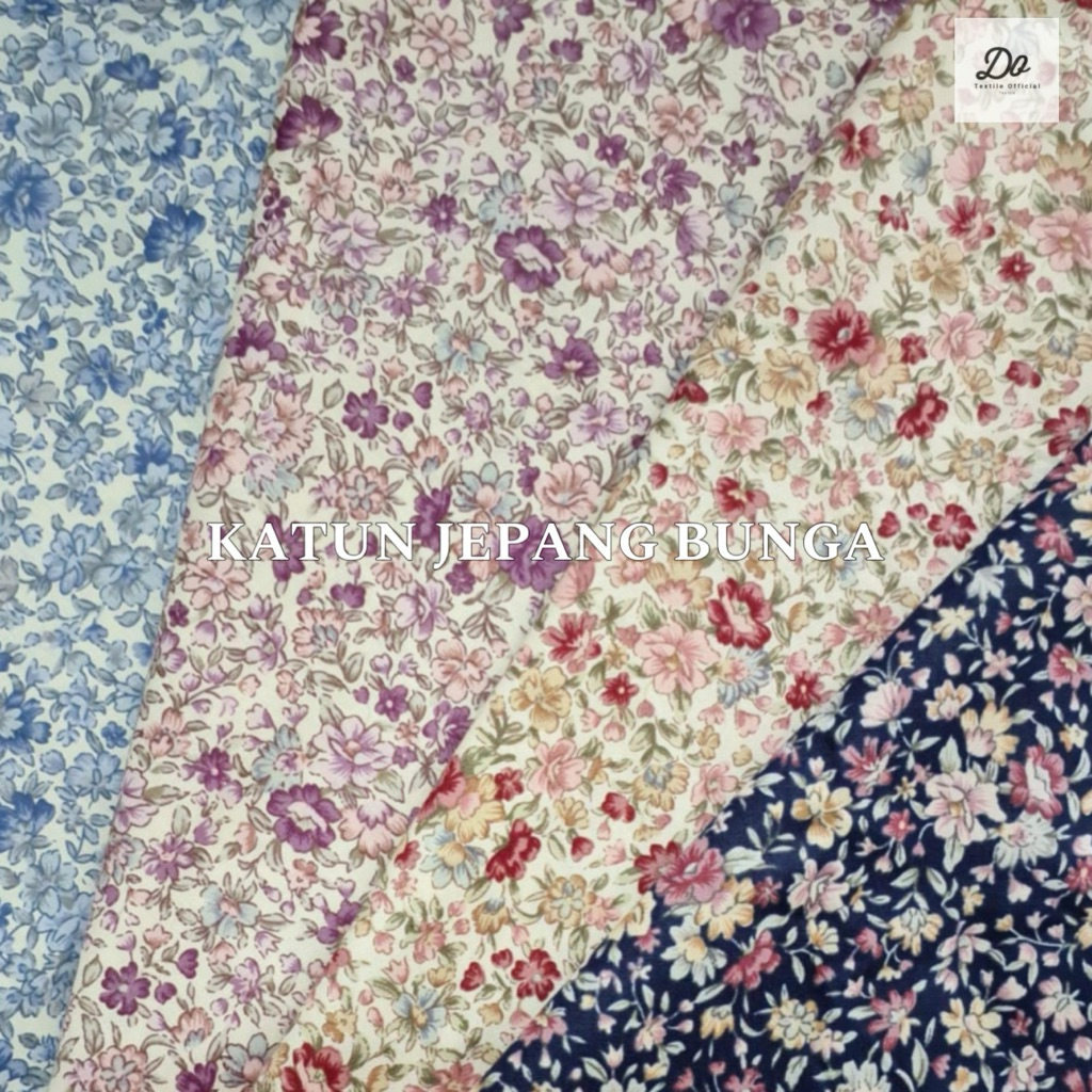 KAIN BAHAN KATUN JEPANG MOTIF BUNGA KEMBANG SAKURA BY TOKAI SENKO