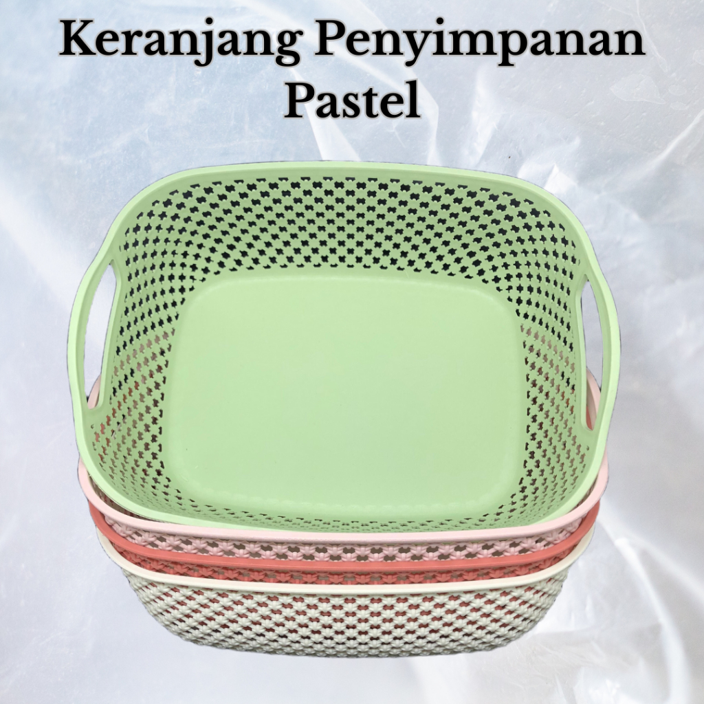 Keranjang Penyimpanan Pastel MR.DIY - Warna Lucu Estetik Serbaguna