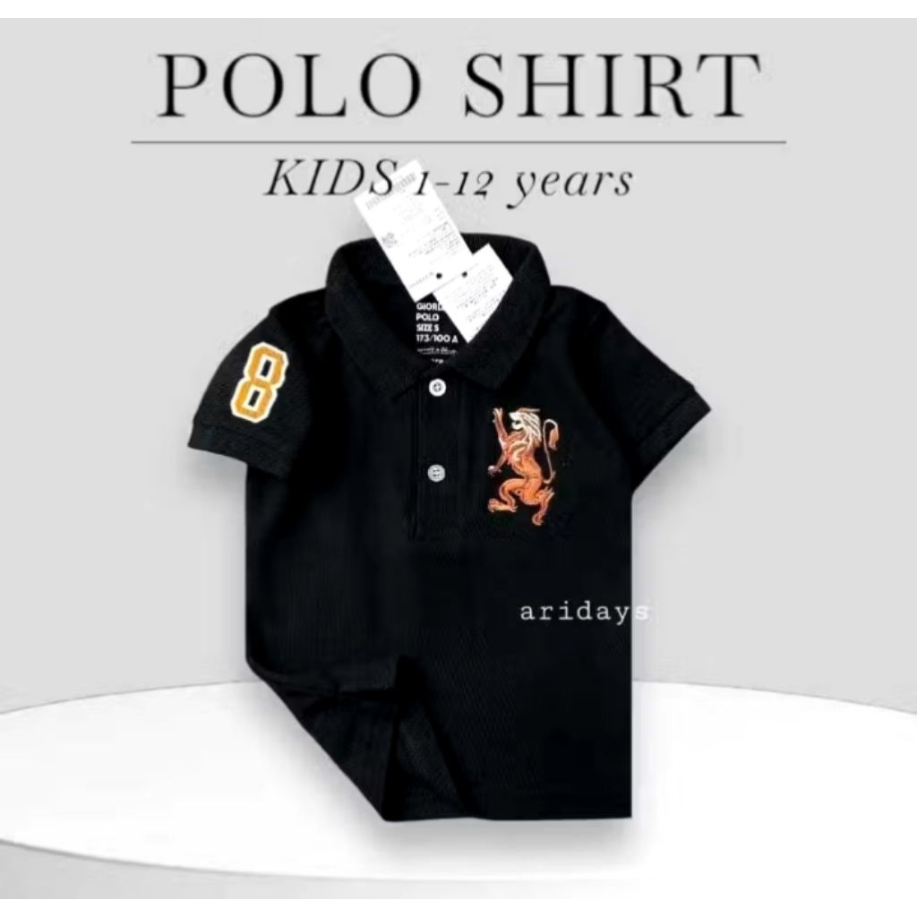 Baju polo giordano anak laki-laki 1 tahun-12 tahun | kaos giordano anak laki laki original