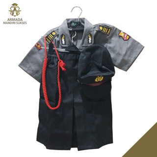 Seragam Anak Polwan Topi & Polwan Dasi | Baju Karnaval | Kostum Profesi Anak Polwan