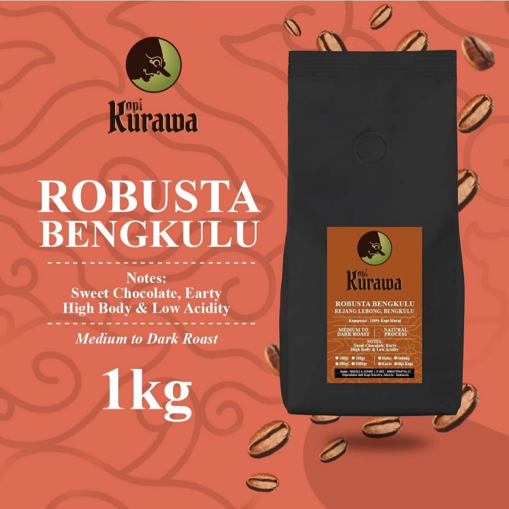 

Kopi Robusta Bengkulu 1Kg Sumatera Coffee Bean Espresso Biji Bubuk 1 Kg Blend Coffee Shop Cafe Kopi Susu