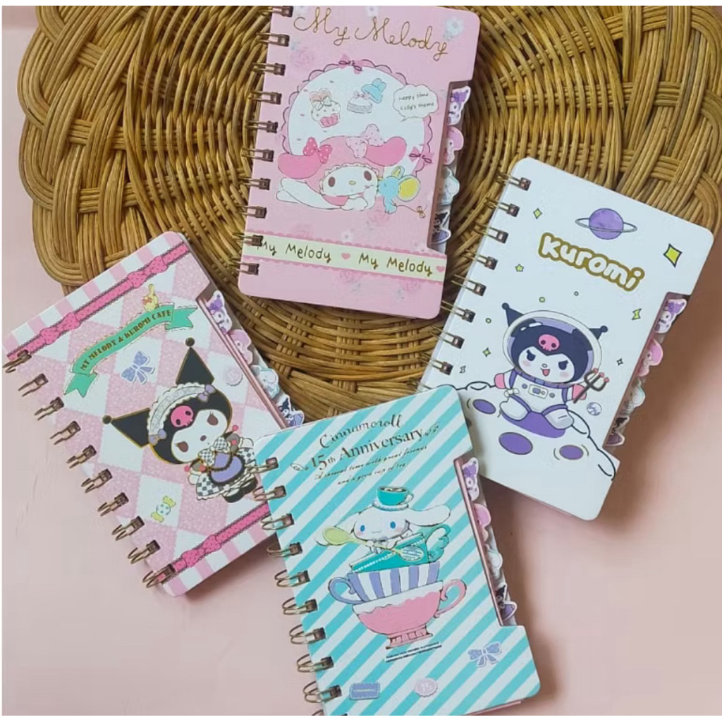 

Mini diary / Notebook spiral karakter sanrio kuromi cinnamorol