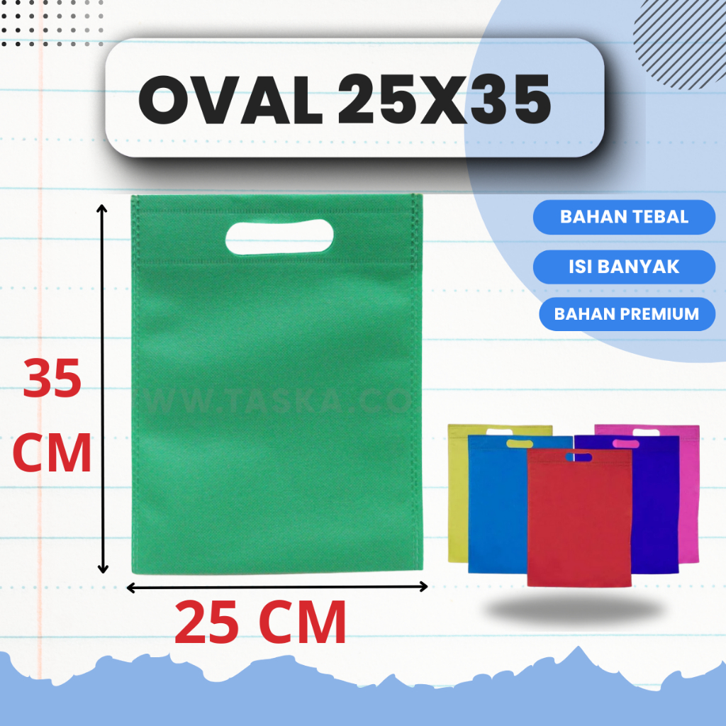 

TAS SPUNBODN OVAL POLOS 25x35 / TAS GOODIEBAG OVAL POLOS, Syukuran, Souvenir