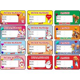 

[DA PRINTING] Stiker Label Buku Custom/ Label Buku Anak Sekolah/ Stiker Label Custom