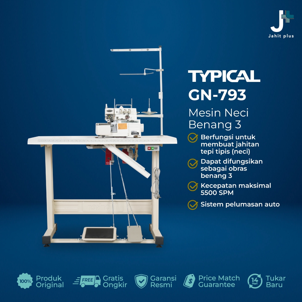 Mesin Neci TYPICAL GN793 / GN 793 - Neci 3 Benang Industrial Garmen