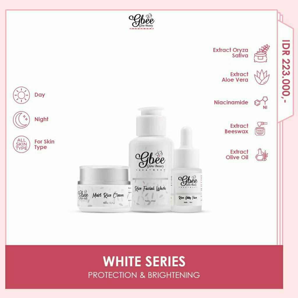 PROMO SKINCARE GBEE GLOW BEAUTY TREATMENT/Gbee Glow Beauty Paket white series