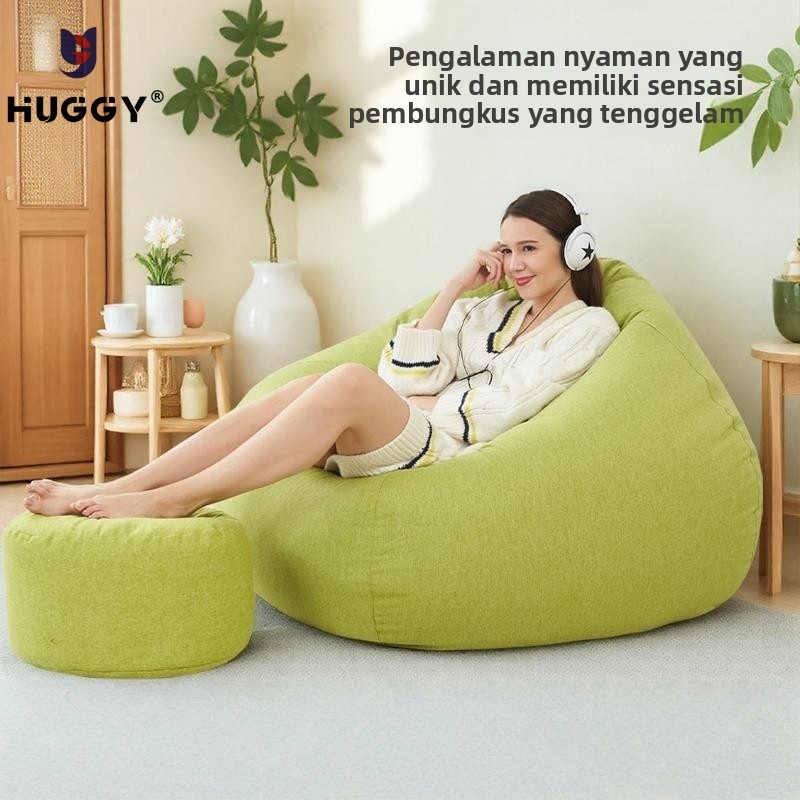 HUGGY Beanbag Sofa Ruang Tamu 1Aesthetic Santai Depan TV sofa minimalis sofa single murah