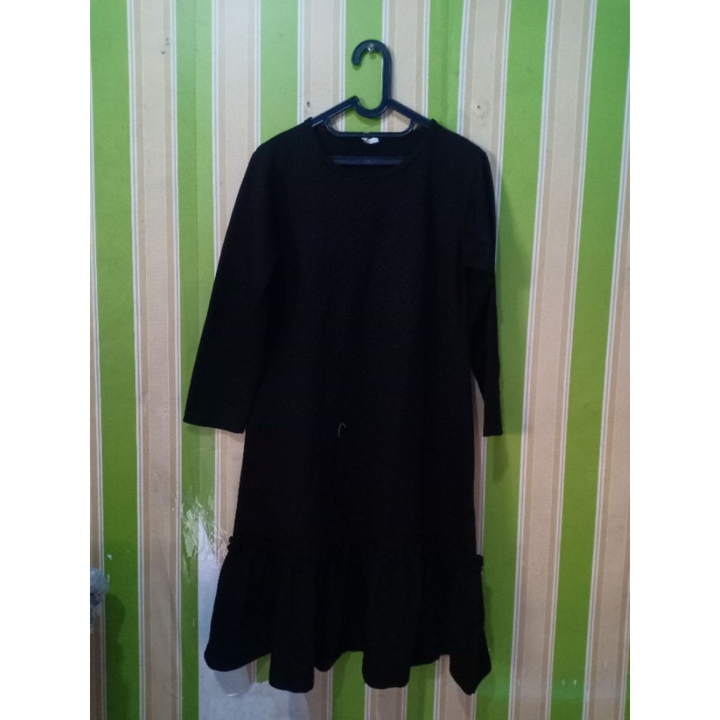 Prelove Tunik Panjang Warna Hitam