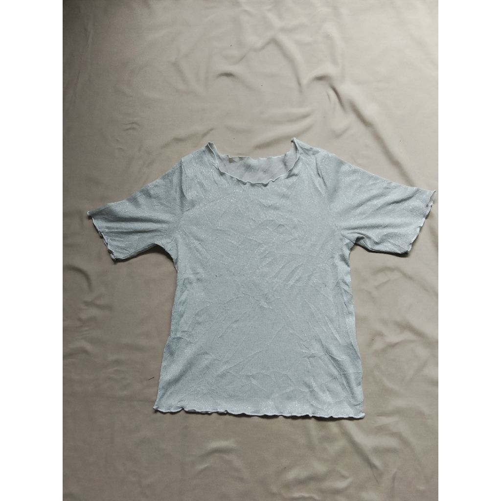 BLOUSE KOREAN Outfit Wanita Crop