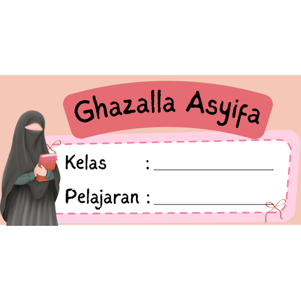 

Stiker Label Buku Tulis karakter