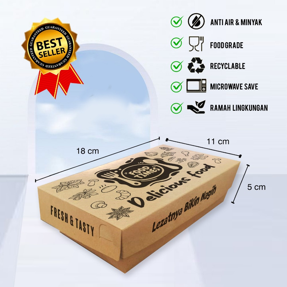 

50 pcs,MOTIF lunch box M,kotak makanan serbaguna,krfat 290 Laminasi,polos MURAHH Kitchenware Kotak