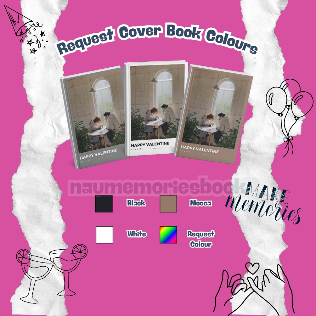 Memories Book Tema Valentine Hampers Kado Custom | Gift Anniversary