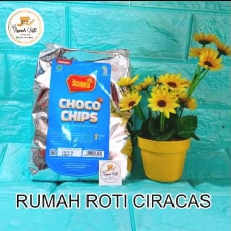 

CHOCOLATE CHIP 1KG SCHOKO CHOC CHIPS KERUCUT COKLAT NO TULIP COLLATA ELMER