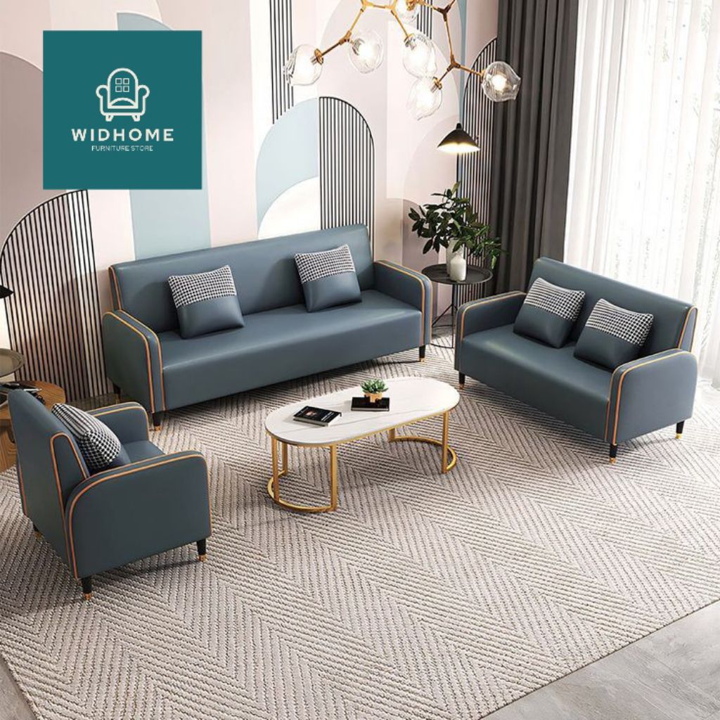 Set Sofa Minimalis 211 Seater Bahan Kulit Oscar Premium - Sofa Simpel Elegant Premium Quality - Sofa