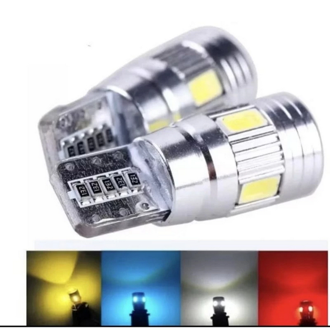 Lampu LED Canbus T10 Senja Sein 10 Titik Lampu Lampu Projie Motor Mobil 12V