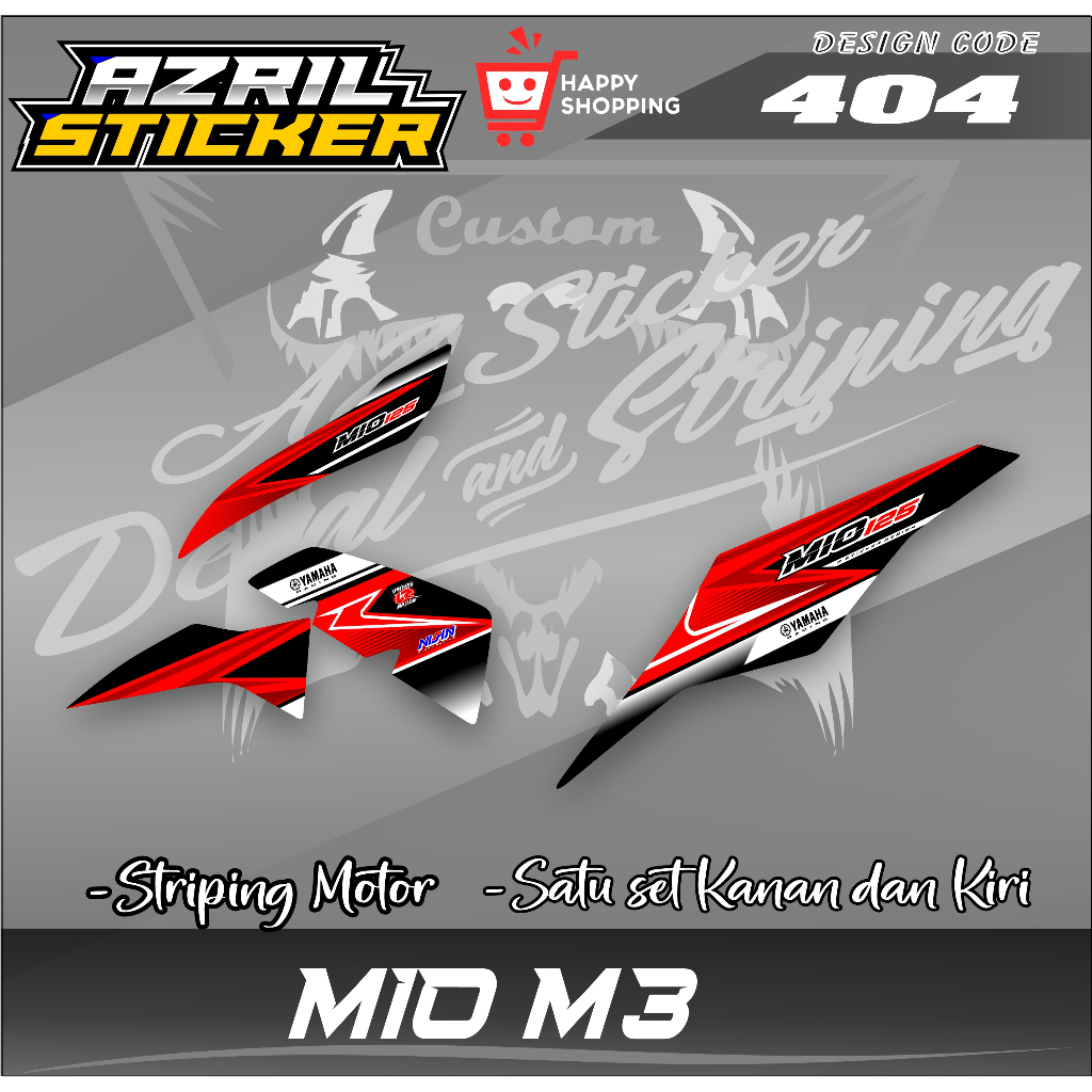 Striping Yamaha Mio M3 Variasi Original Mio i 125 125i Racing 2015 2016 2017 2018 2019 2020 2021 202