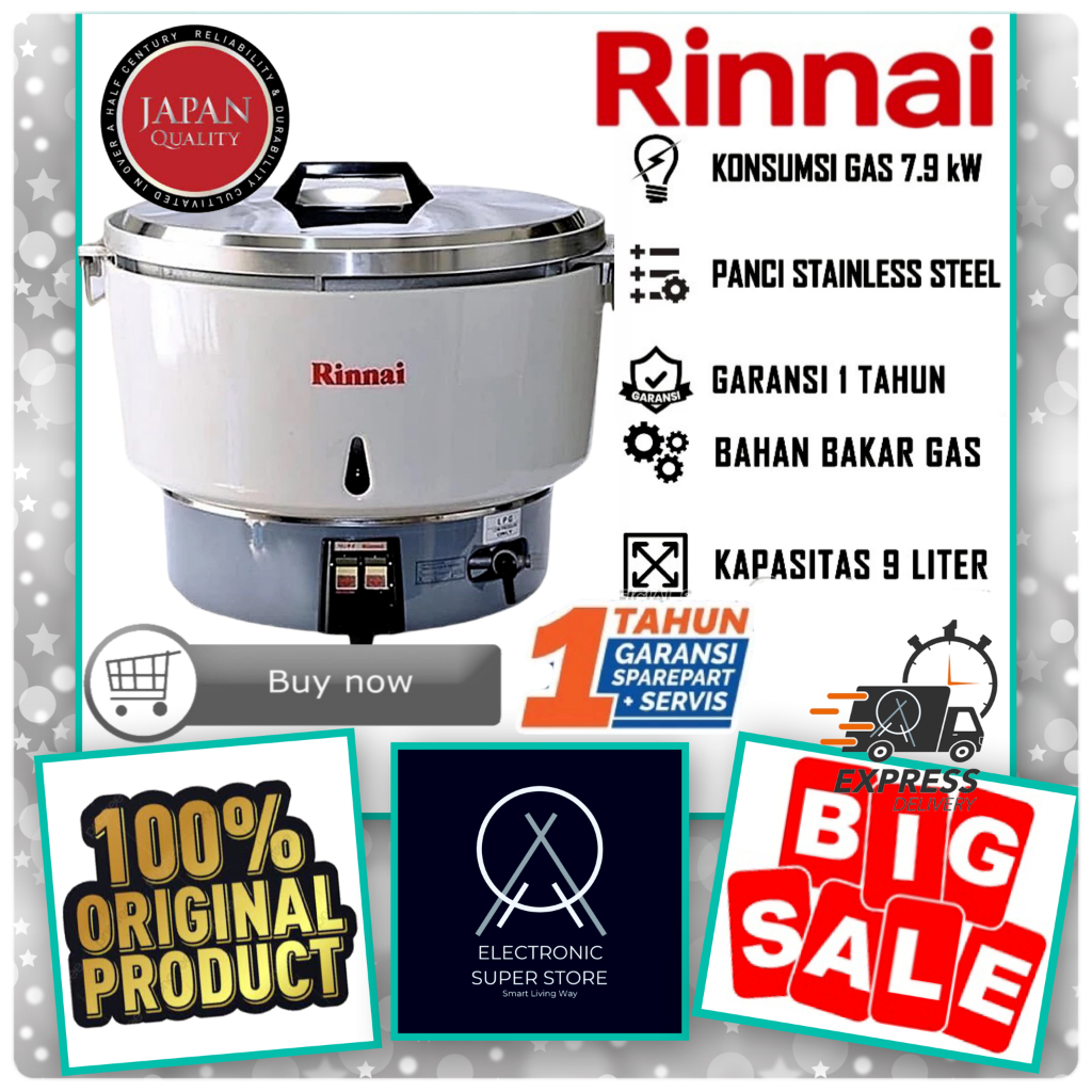 RICE COOKER RINNAI RR50A RR-50A RR 50A PENANAK NASI JUMBO 9L MAGIC COM RINNAI RR50
