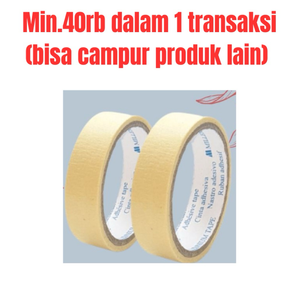 

ISOLASI KERTAS KECIL MILLENIUM SOLATIP SOLASI LAKBAN PAPER TAPE HARGA MURAH PROMO GROSIR