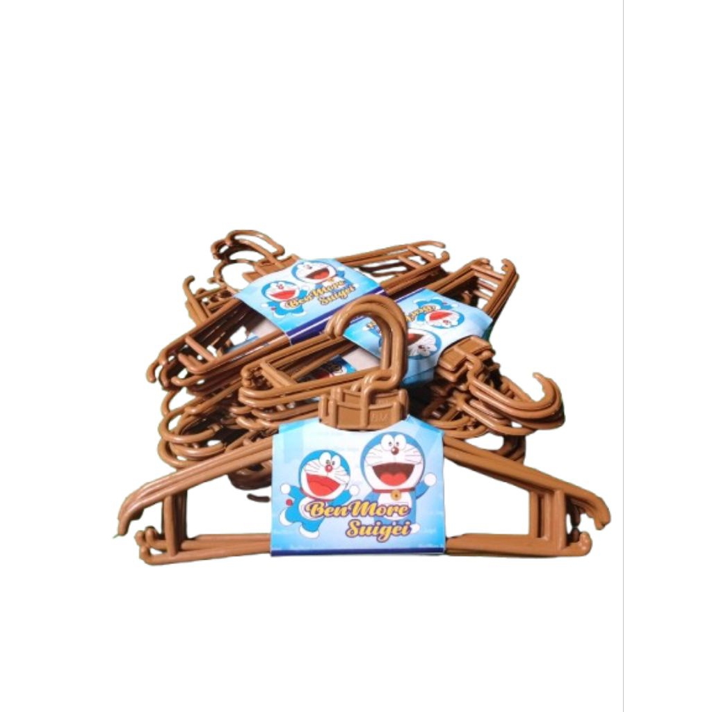Hanger Anak / Gantungan Baju / Kastok Plastik Coklat