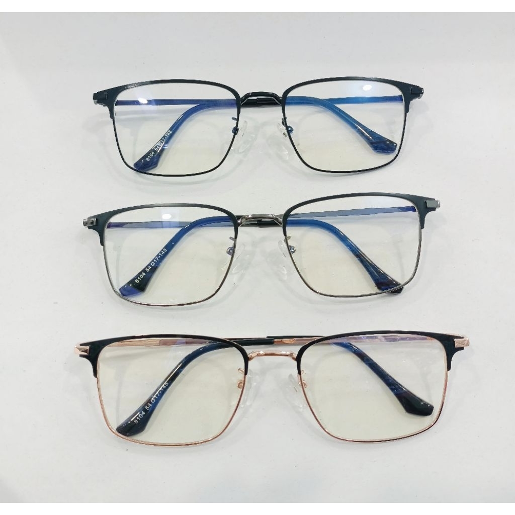 frame kacamata 8104.gratis lensa singel minus/cyl/radiasi/photocromik/blucromik/frame kacamata 8104 