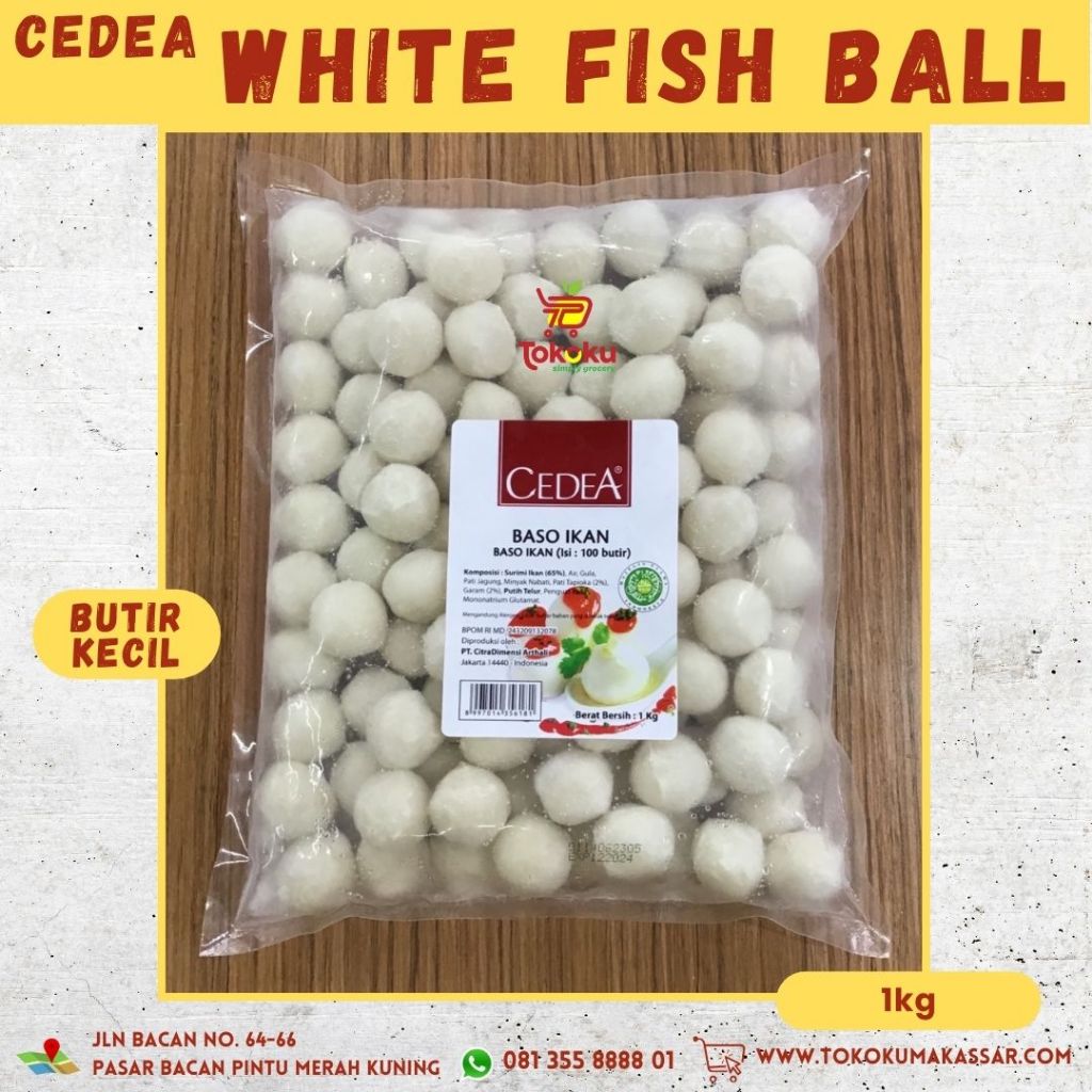 

CEDEA Baso Ikan 100pcs 1kg Bakso Ikan Fish Ball