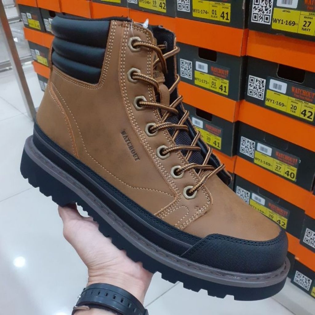 Sepatu Boots  ( CASUAL) WATCHOUT✔️ Pria New Official Terbaru 40-44 (100% ORIGINAL)