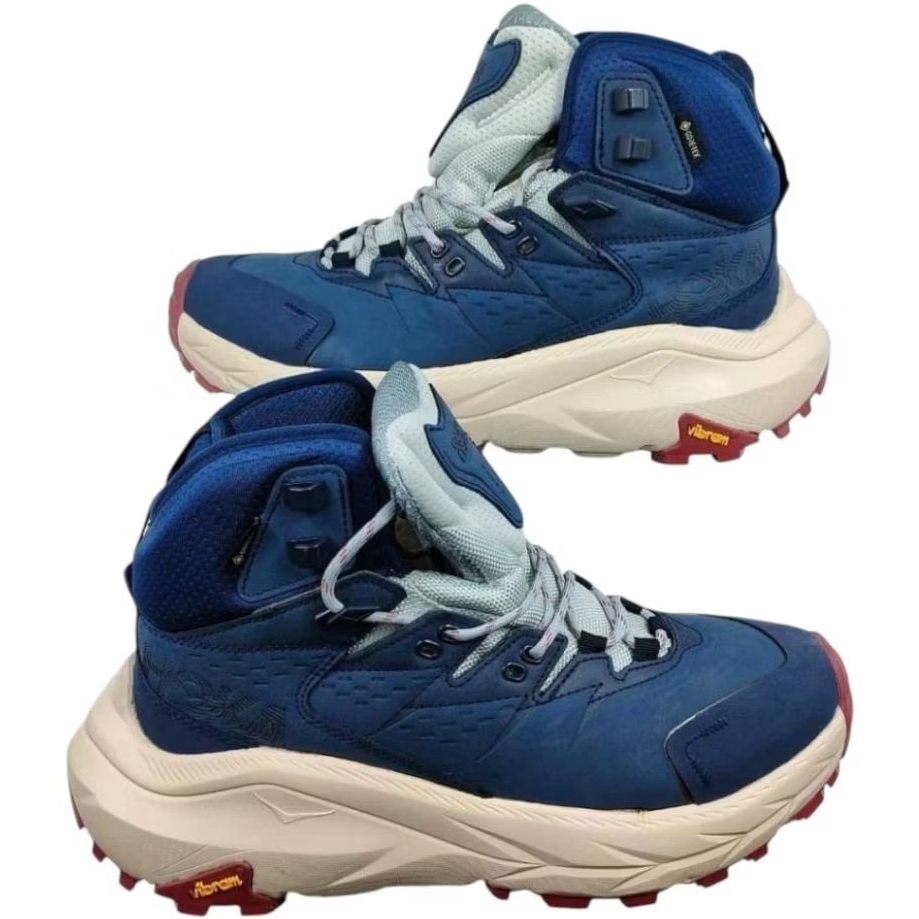 sepatu boot pria  Hoka Kaha 2 Mid Navy Blue army black shoes boots BNIB sepatu gunung