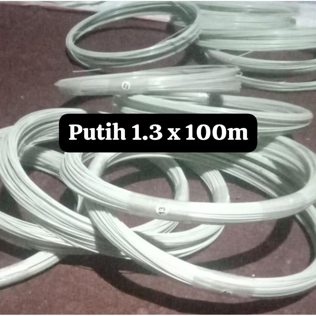 jeruji ruji fiber putih 1.3 x panjang -+ 100m