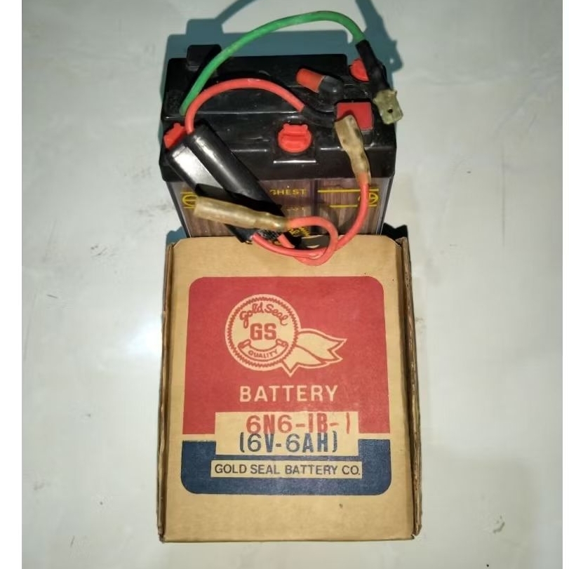 Aki accu 6 volt motor Honda S90 s90z Benly