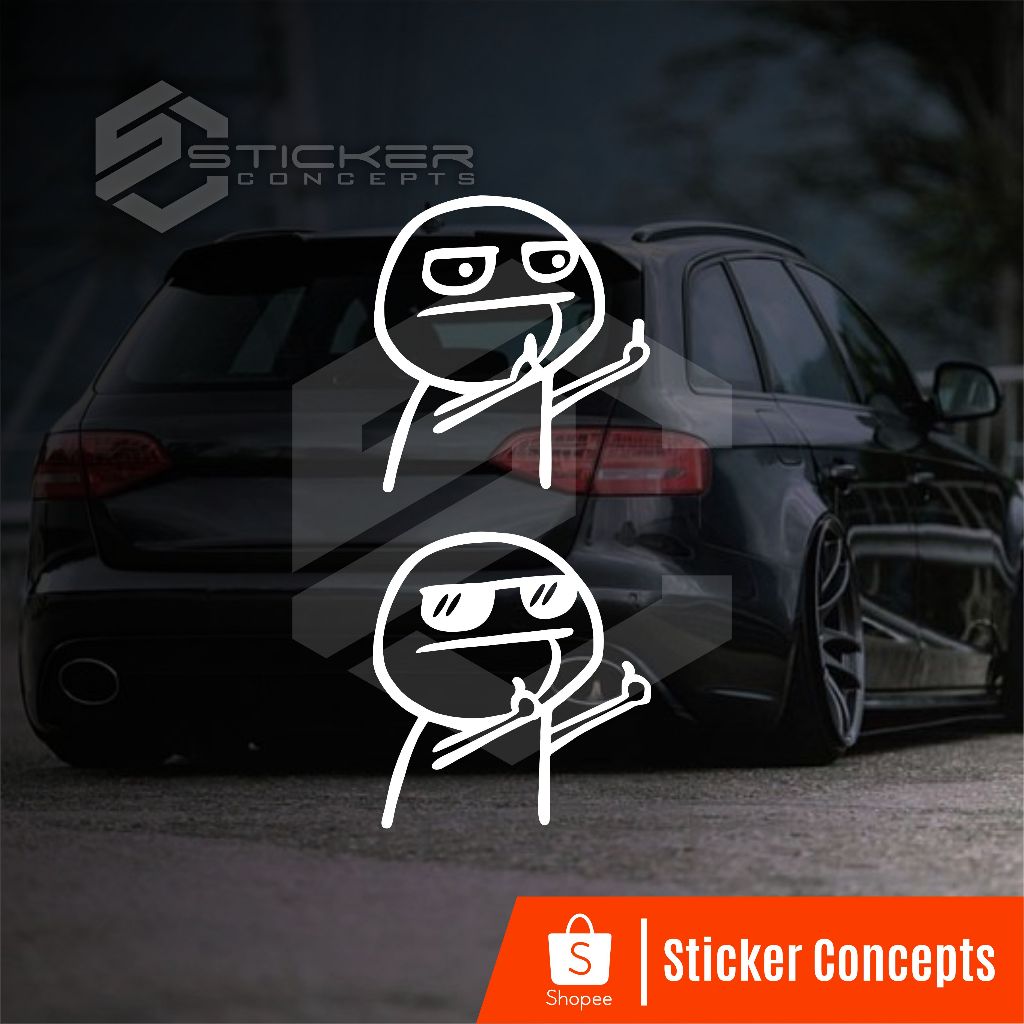 Stiker lucu fuck you dan jempol | cutting sticker