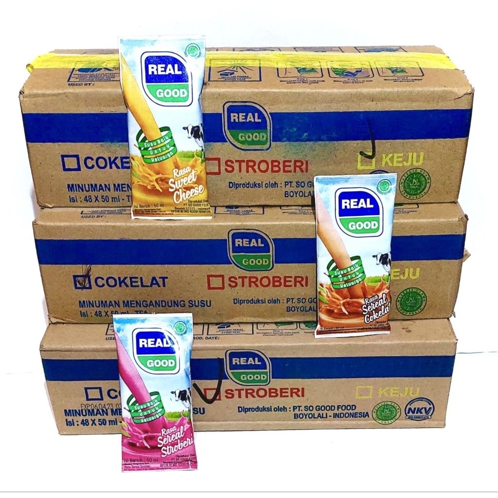 

1 Dus Susu Bantal Real Good | Isi 60 pcs | 50 ml/pcs