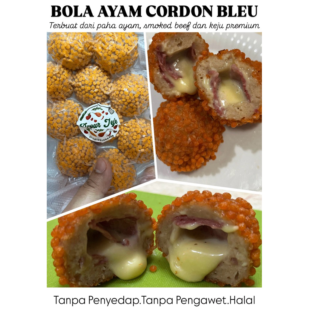 

Bola Ayam Keju Lumer Cordon Bleu Halal isi 10 pcs Tanpa Pengawet Tanpa Penyedap Bekal Anak Halal