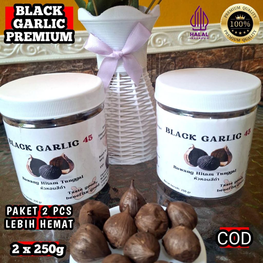 

BLACK GARLIC 45 ( 2x250gram ) Bawang Hitam Tunggal Solo Premium