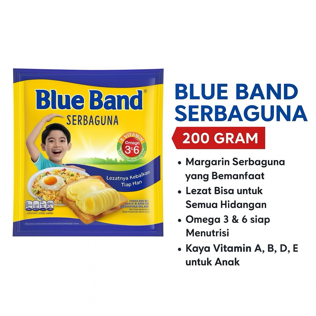 

Blue Band Serbaguna 200g – Lezatnya Kebaikan Tiap Hari!