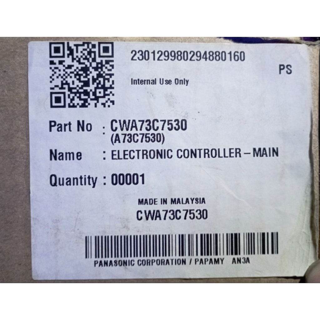 PCB AC Cassette Panasonic 3 Pk