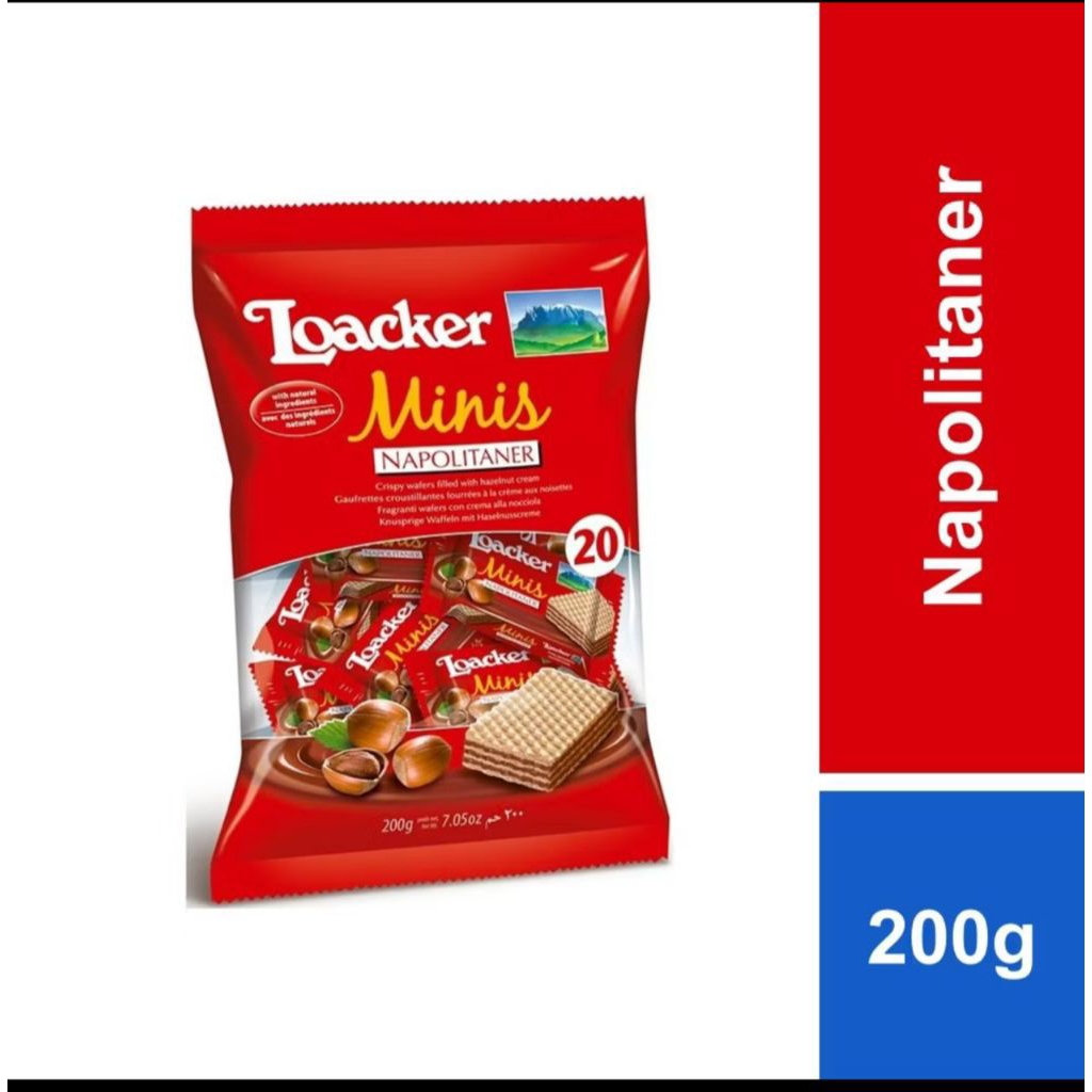 

LOACKER HAZELNUT CLASSIC MINIS 200G - NAPOLITANER