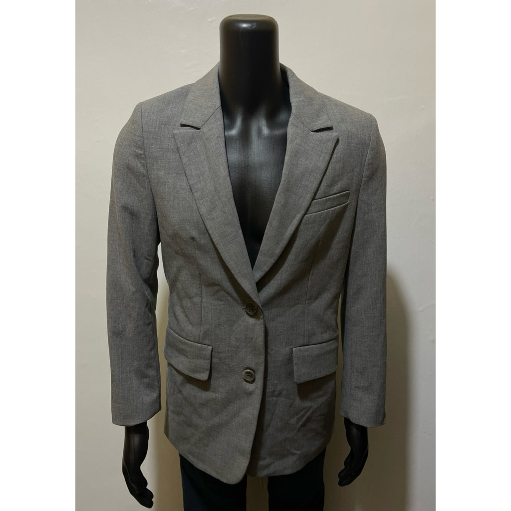 zara blazer grey jas casual woman s-m